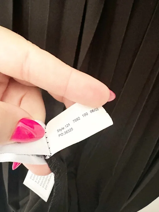 ELOQUII Plus Size Knot Front Pleated Skirt Dress Black 16 - Picture 9 of 11